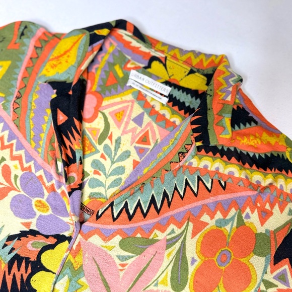 Urban Outfitters Multicolor Patterned Button Down Crop Shirt Size XS - Picture 7 of 7
